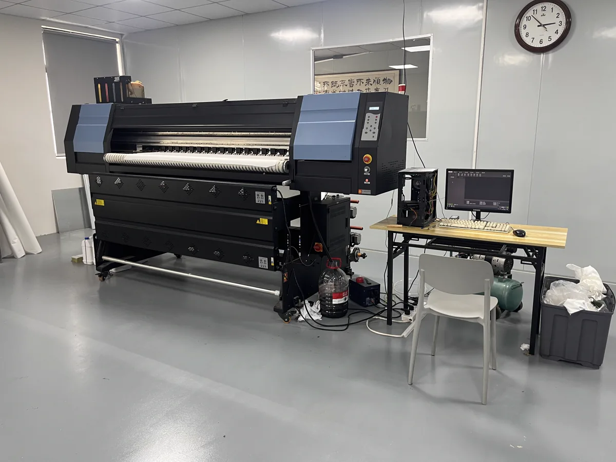 Digital production equipment inside the SXMX hat factory