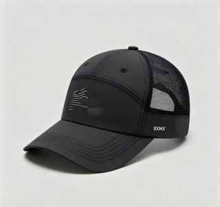 Custom Mountain Print Camp Cap with Mesh Back thumb 3