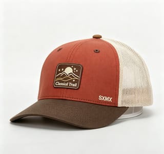 Custom Mountain Patch Trucker Cap with Black Mesh Back thumb 8