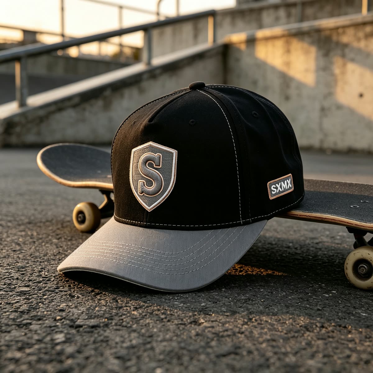 Custom Embroidered Crest Baseball Cap with Contrast Trim scene