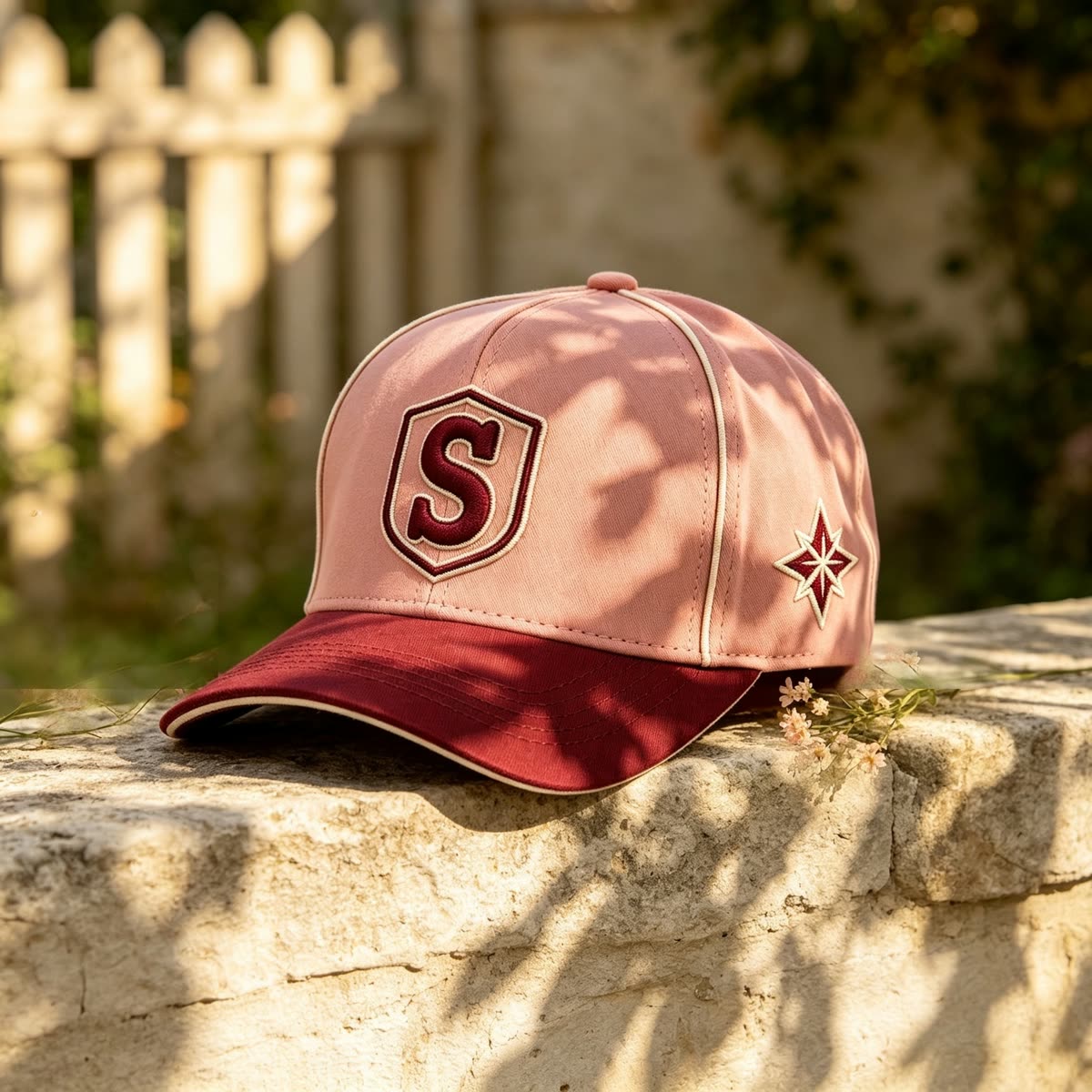 Custom Embroidered Crest Baseball Cap with Contrast Trim scene