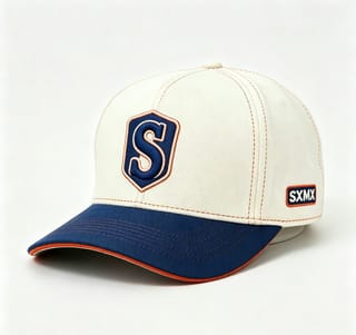 Custom Embroidered Crest Baseball Cap with Contrast Trim