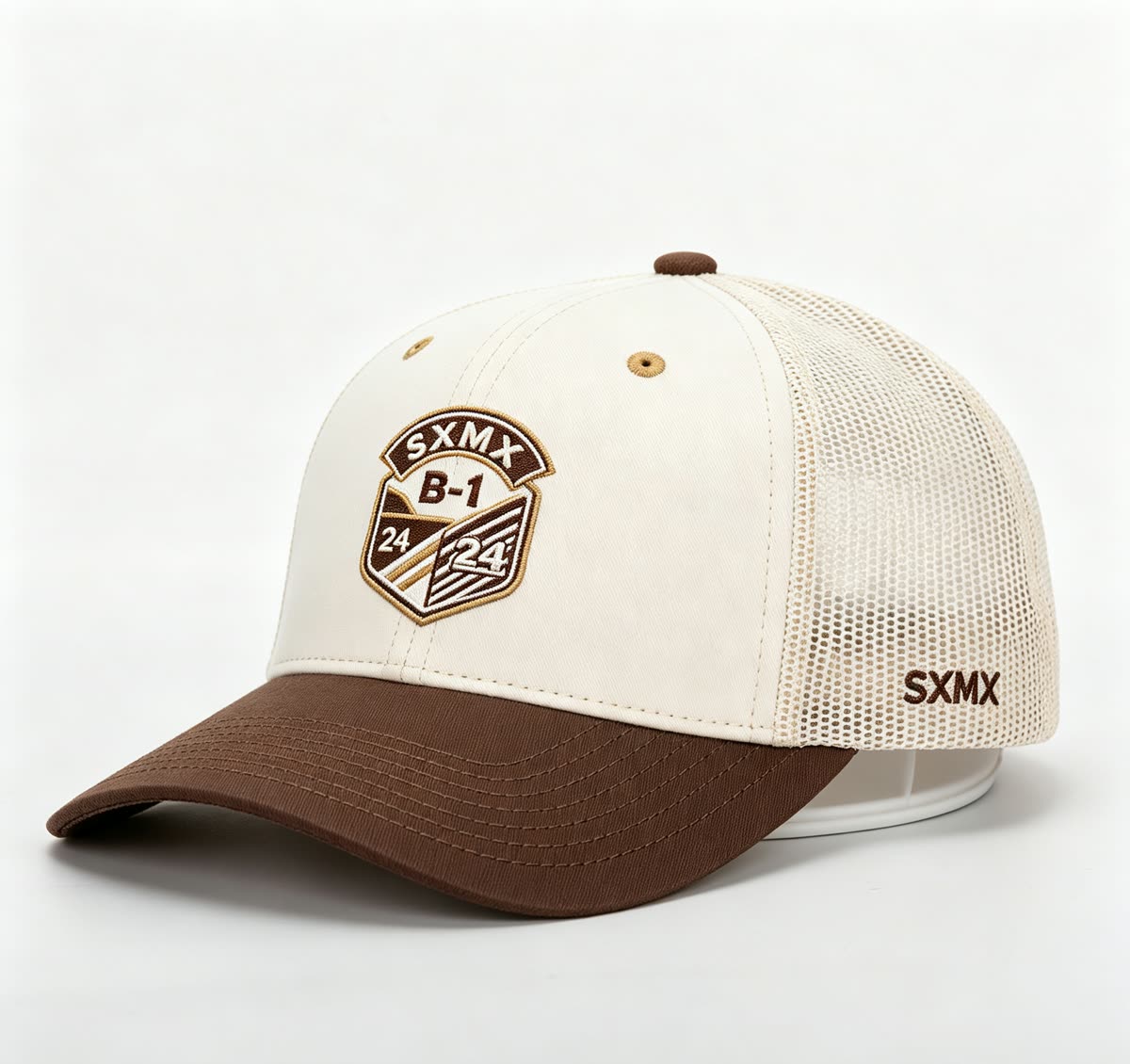 Custom Embroidered Crest Trucker Cap with Mesh Back - image 1