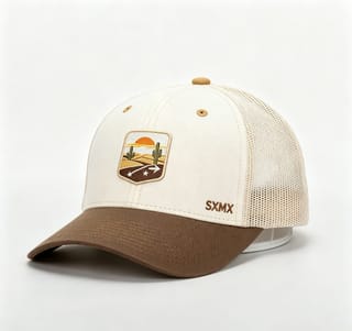 Custom Desert Sunset Patch Trucker Cap