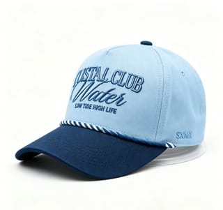 Custom Script Embroidery Camp Cap with Rope Trim thumb 3
