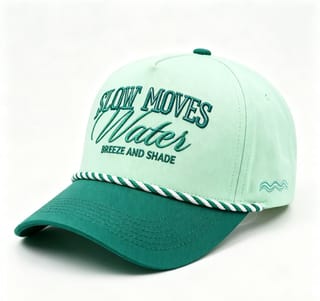 Custom Script Embroidery Camp Cap with Rope Trim thumb 6