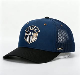 Custom Shield Badge Trucker Cap with Black Mesh Back thumb 2