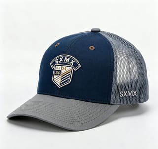 Custom Shield Badge Trucker Cap with Black Mesh Back thumb 4