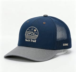 Custom Mountain Wave Patch Trucker Cap with Mesh Back thumb 6