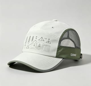 Custom Camping Icons Print Camp Cap with Mesh Panel thumb 2