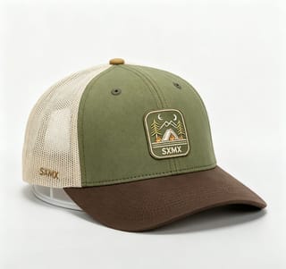Custom Camping Scene Patch Trucker Cap thumb 3