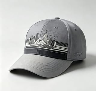 Custom City Skyline Print Baseball Cap thumb 2