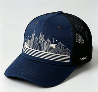 Custom City Skyline Print Baseball Cap thumb 3