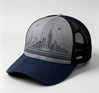 Custom City Skyline Print Baseball Cap thumb 4