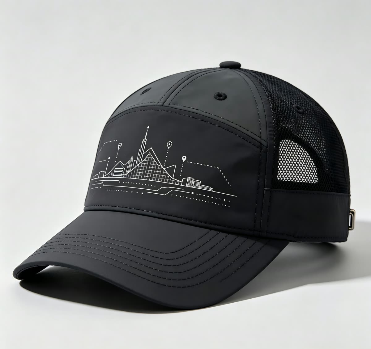Custom City Skyline Trucker Cap with Mesh Back - image 1