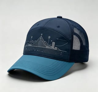 Custom City Skyline Trucker Cap with Mesh Back thumb 2