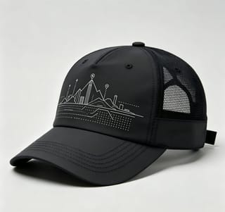 Custom City Skyline Trucker Cap with Mesh Back thumb 4