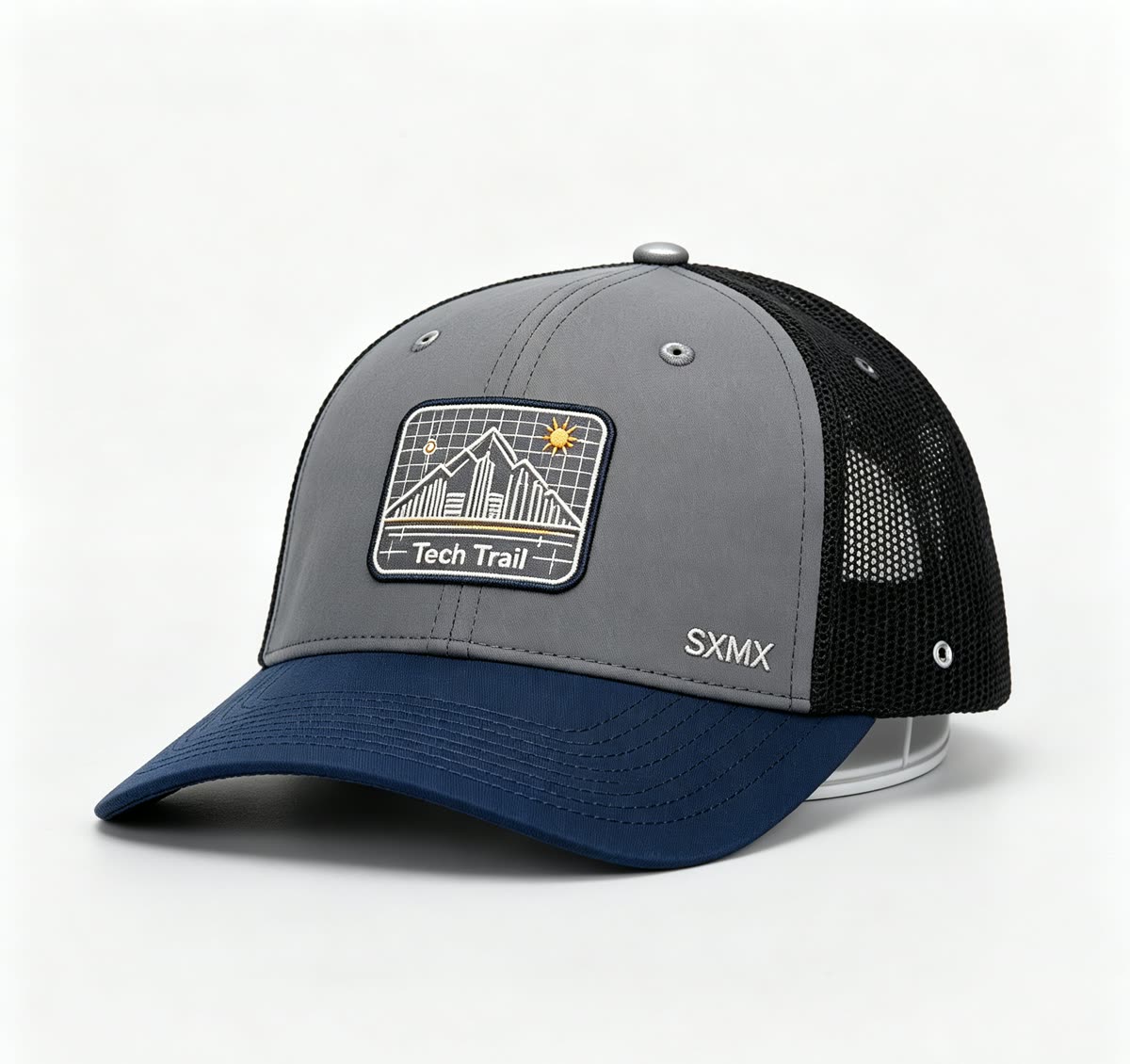 Custom Embroidered Mountain Trucker Cap with Mesh Back - image 1