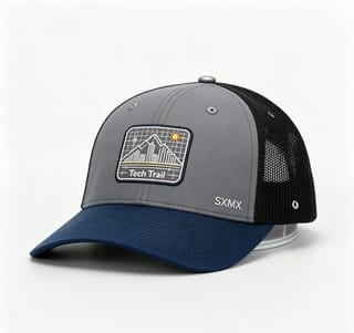 Custom Embroidered Mountain Trucker Cap with Mesh Back