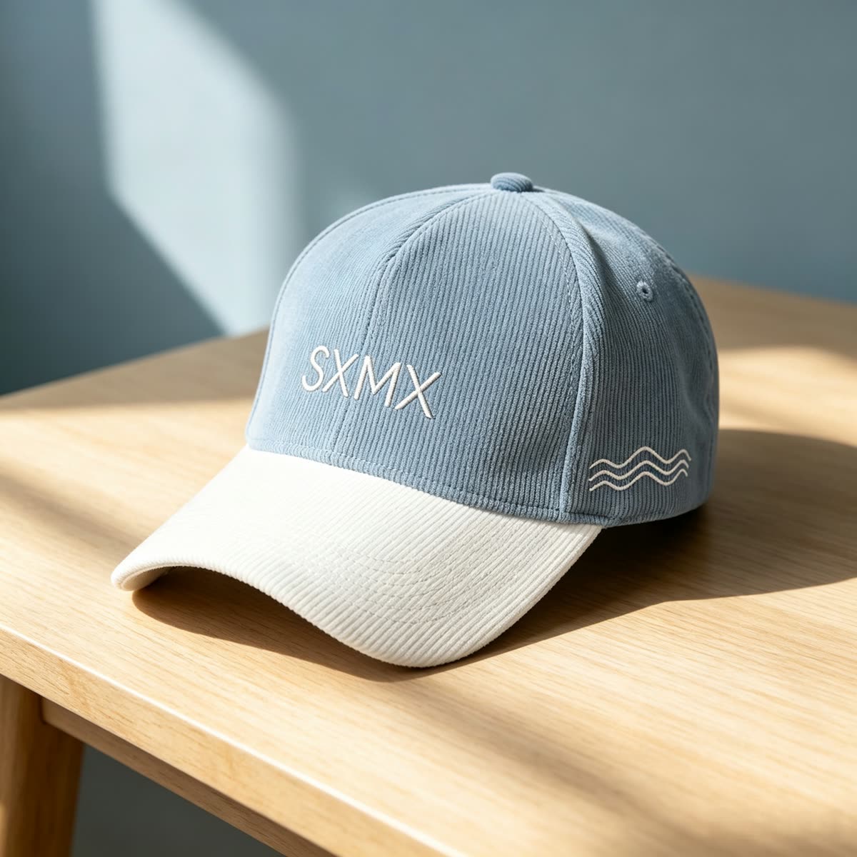 Custom Plaid Pattern Baseball Cap with Embroidered Logo scene