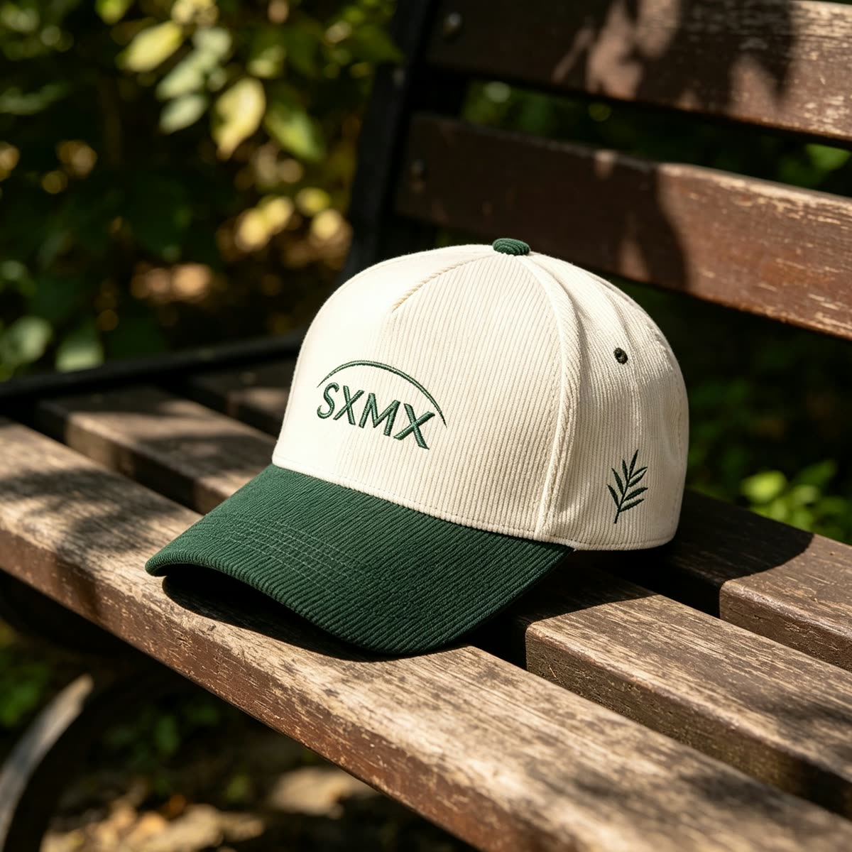 Custom Plaid Pattern Baseball Cap with Embroidered Logo scene