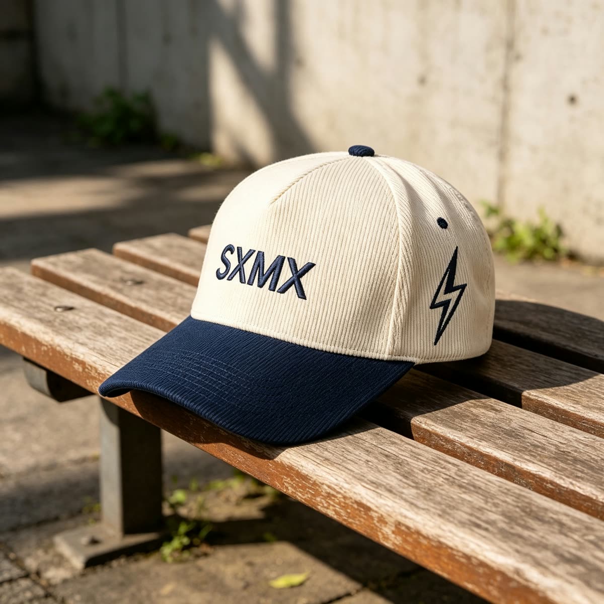 Custom Plaid Pattern Baseball Cap with Embroidered Logo scene