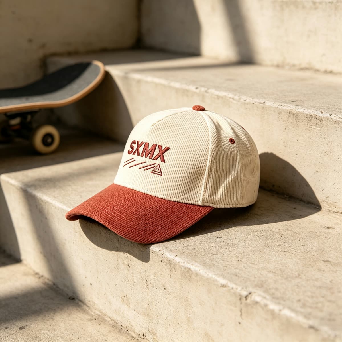 Custom Plaid Pattern Baseball Cap with Embroidered Logo scene
