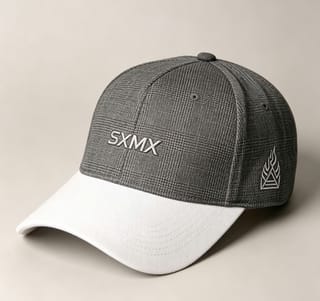 Custom Plaid Pattern Baseball Cap with Embroidered Logo