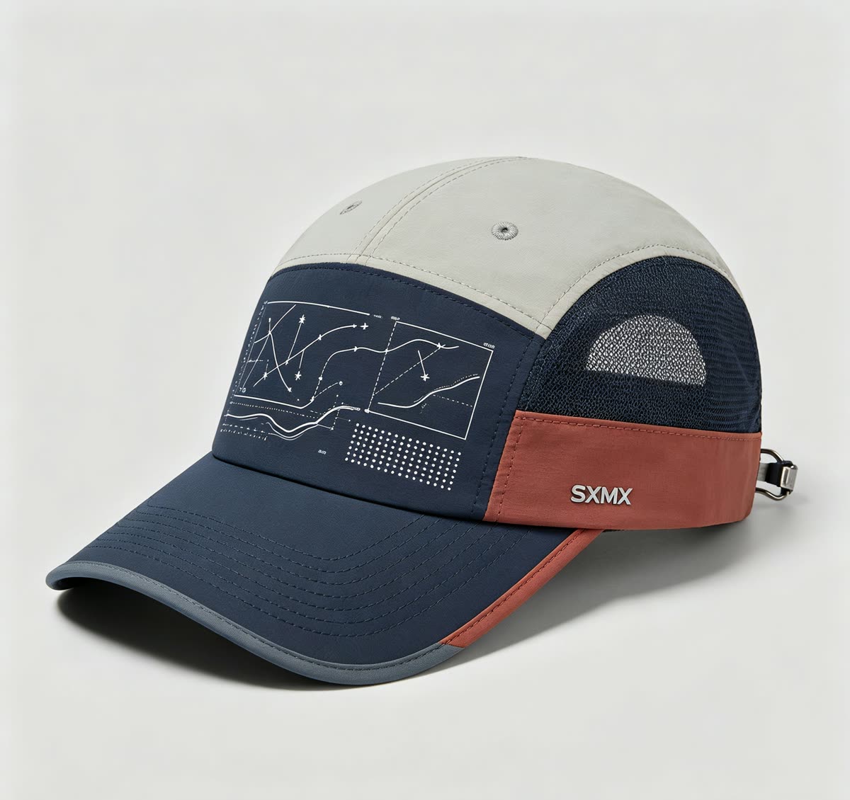 Custom Constellation Print Camp Cap with Colorblock - image 1