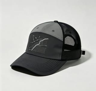 Custom Constellation Print Camp Cap with Colorblock thumb 3