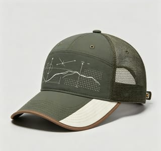 Custom Constellation Print Camp Cap with Colorblock thumb 4