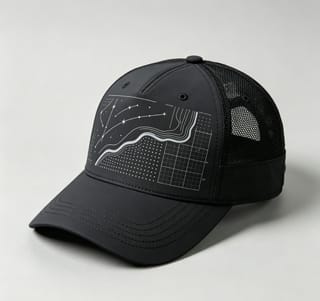 Custom Constellation Print Camp Cap with Colorblock thumb 6