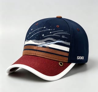 Custom Scenic Print Trucker Cap with Suede Brim thumb 6