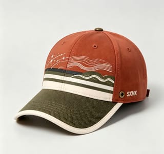 Custom Scenic Print Trucker Cap with Suede Brim thumb 4