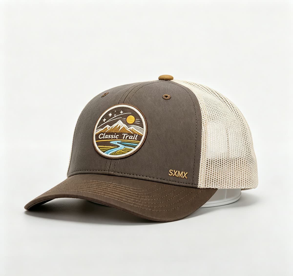 Custom Mountain Landscape Patch Trucker Cap - image 1