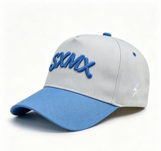 Custom Lightning Bolt Embroidery Camp Cap