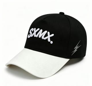 Custom Lightning Bolt Embroidery Camp Cap thumb 5