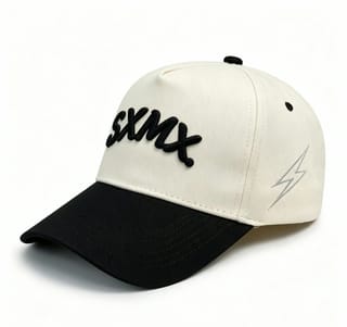 Custom Lightning Bolt Embroidery Camp Cap thumb 6