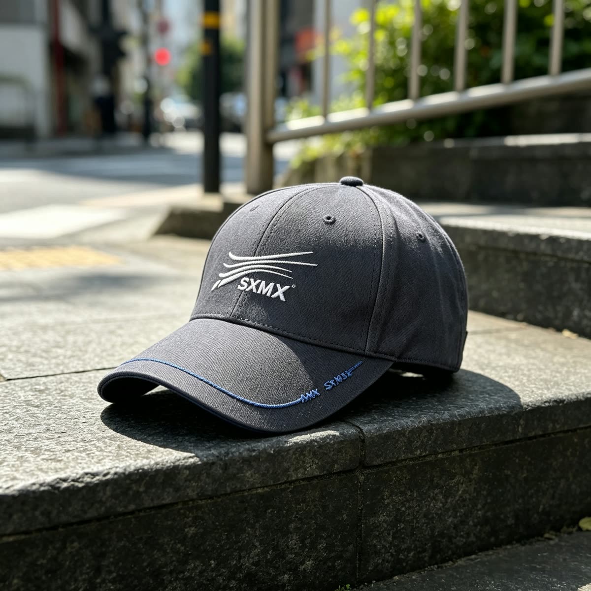 Custom Embroidered Logo Baseball Cap with Contrast Stitch scene