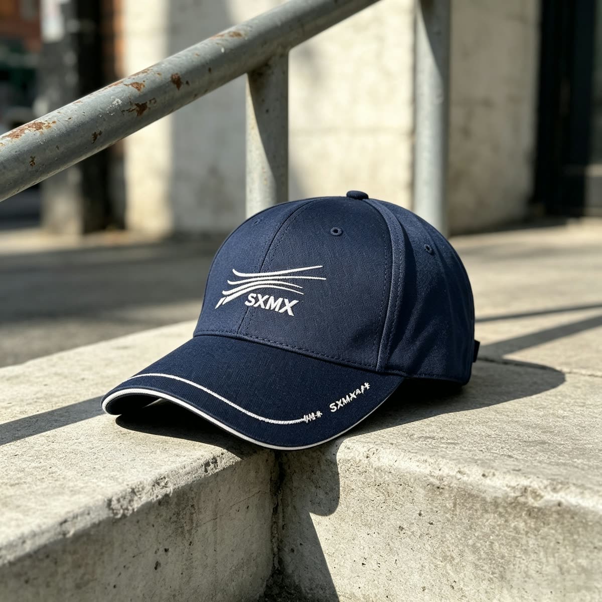Custom Embroidered Logo Baseball Cap with Contrast Stitch scene