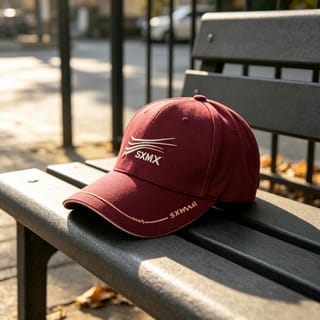 Custom Khaki Wavy Line Embroidery Baseball Cap, 6-Panel thumb 2