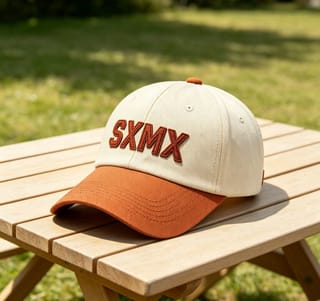 Custom Embroidered Lettering Dad Cap with Contrast Brim thumb 2