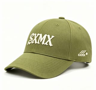 Custom Old English Embroidery Baseball Cap in Olive