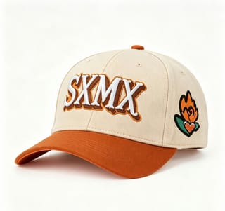 Custom Eagle Patch Flat Brim Cap with Winged Lettering thumb 4