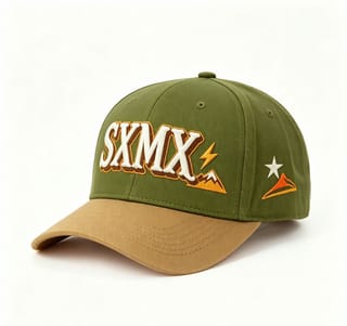 Custom Eagle Patch Flat Brim Cap with Winged Lettering thumb 5