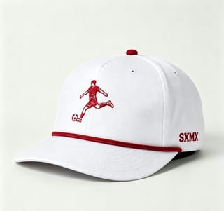 Custom Golf Rope Trim Baseball Cap with Embroidered Figure thumb 4