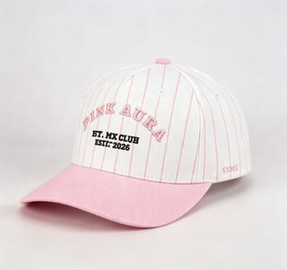 Custom Pinstripe Baseball Cap with Arched Embroidery