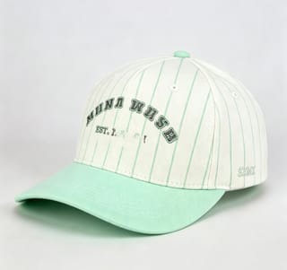Custom Pinstripe Baseball Cap with Arched Embroidery thumb 2