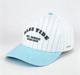 Custom Pinstripe Baseball Cap with Arched Embroidery thumb 4