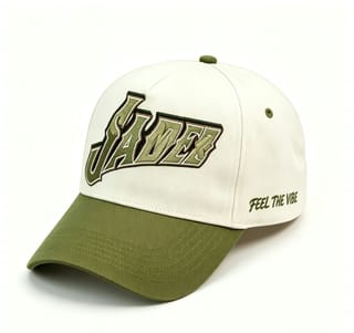 Custom Script Embroidery Camp Cap with Purple Brim thumb 4